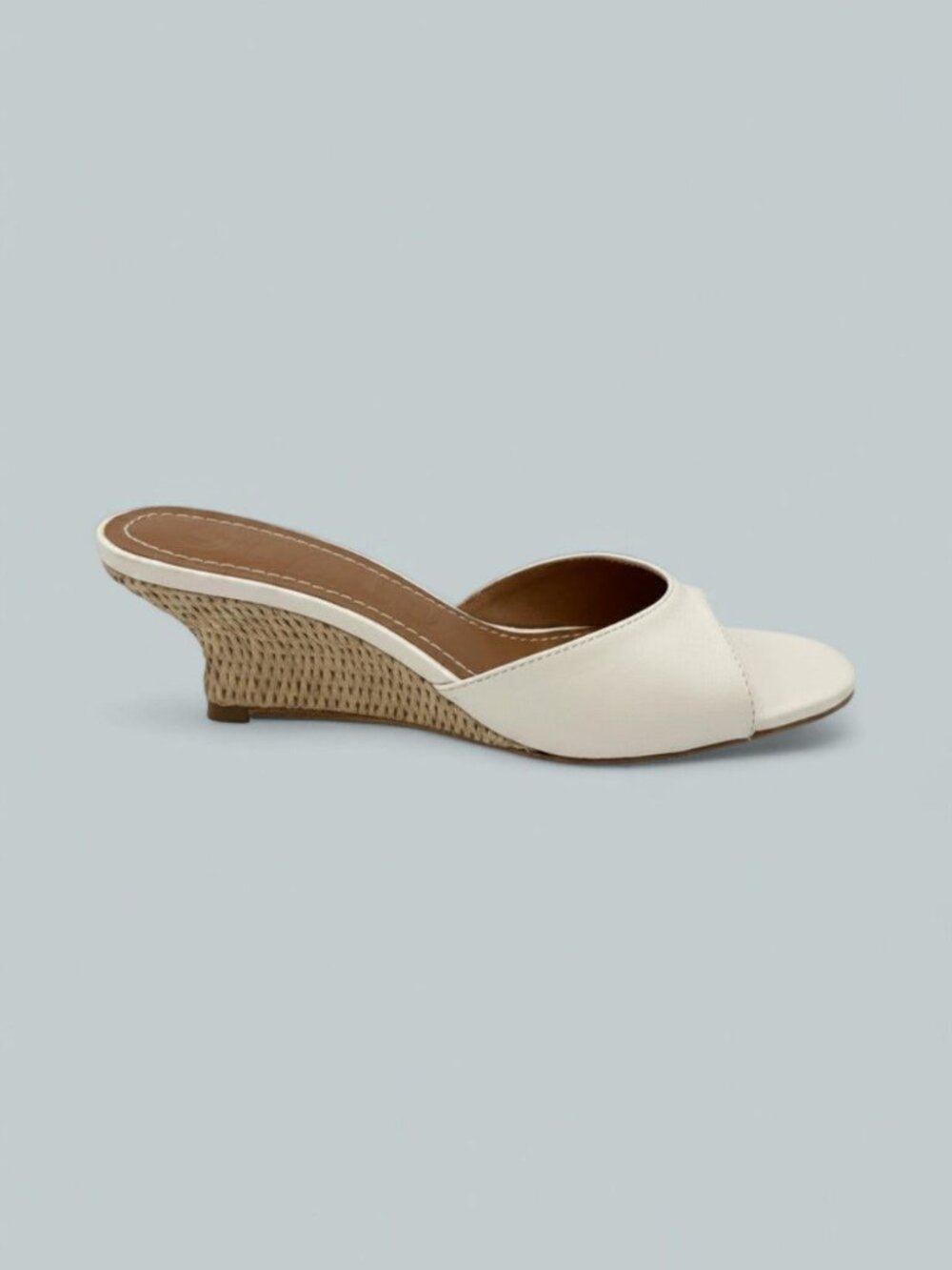 Women's Brigitte Leather Wedge Sandals - Paper Natural